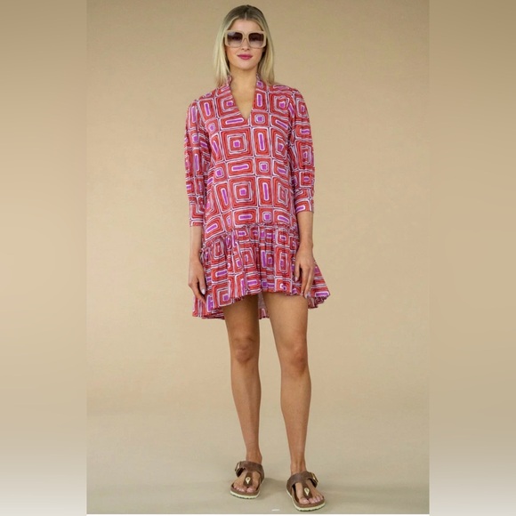 Tuckernuck Olivia James the Label Chloe Mini Dress in Disco Size M Orange Casual